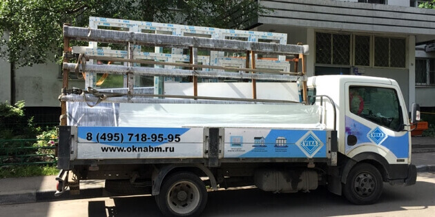 Доставим в любую точку России Доставка окон спец транспортом