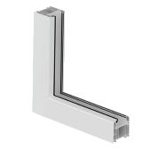 Поливинилхлоридный профиль рамы и створки Для рамы и створки используется полимерный пластиковый профиль