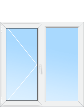 Двухстворчатое окно ПВХ
